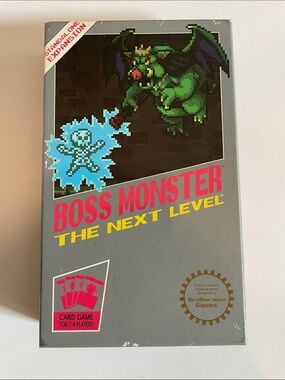 Boss Monster The Next Level Card Game - Gray Box with Pixel Art Dragon